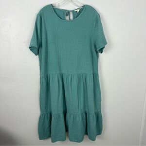 Seasalt Cornwall Organic Cotton Gauze Dress Pebble Comb Tiered